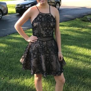 Black & Tan Homecoming Dress From Akira